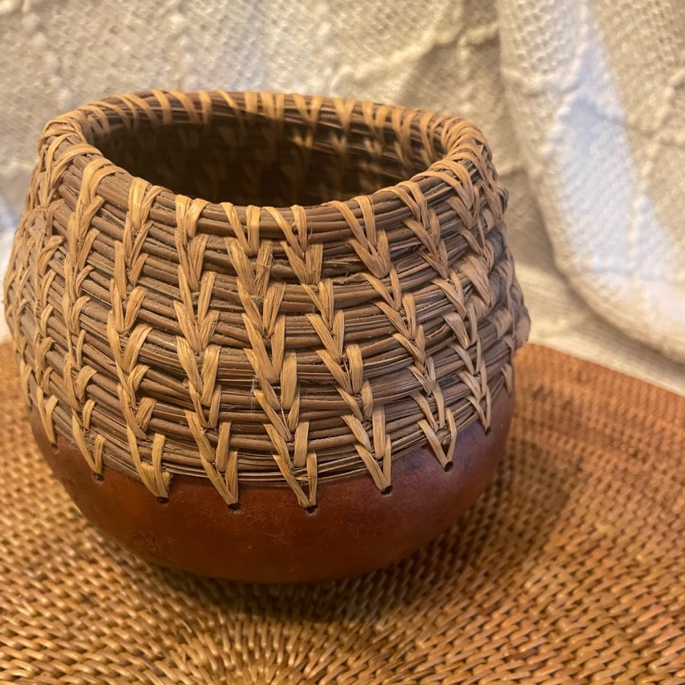 Vintage coconut basket